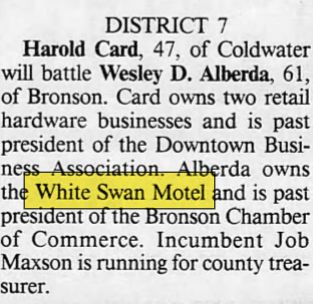 White Swan Motel - Jul 1988 Owned By Wesley Alberda (newer photo)